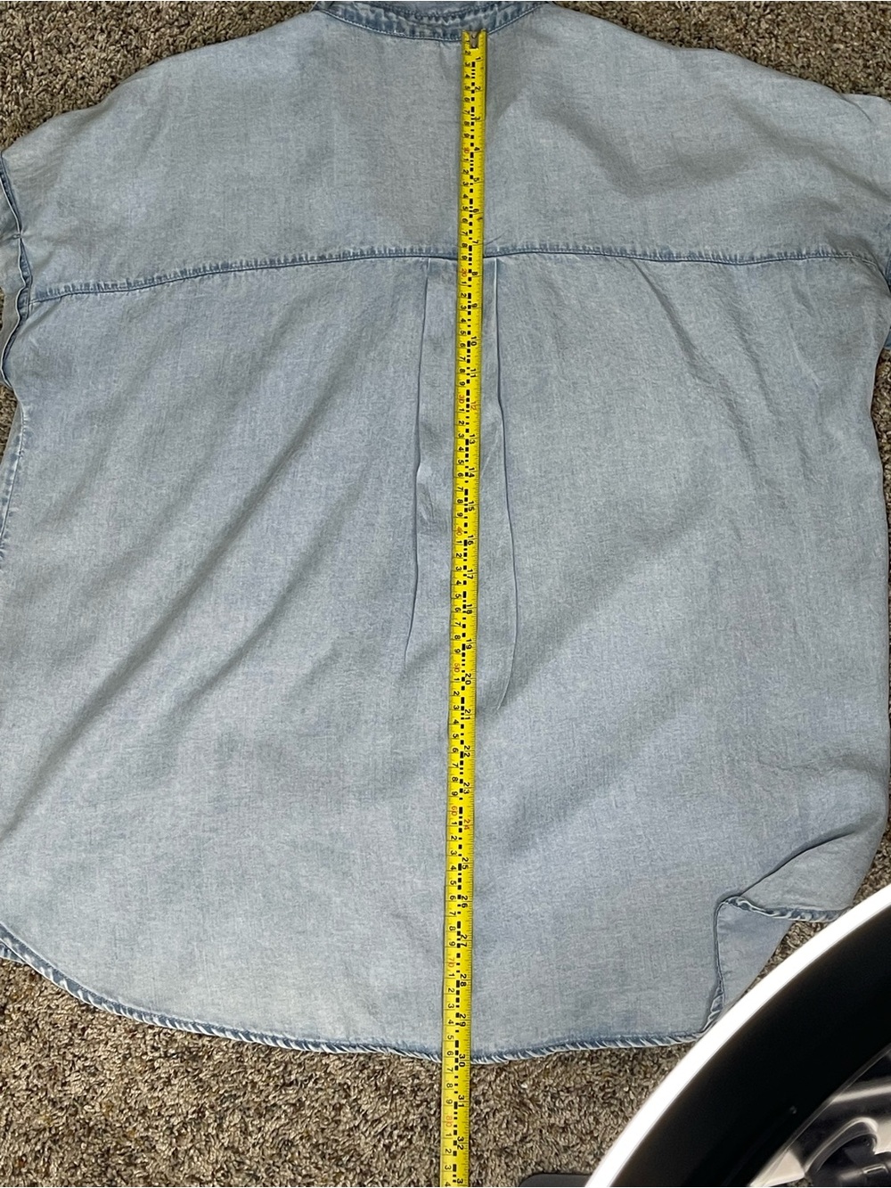 Jane and Delancey Short-Sleeve Tunic Chambray Color  Like New. Size XL - Picture 5 of 5